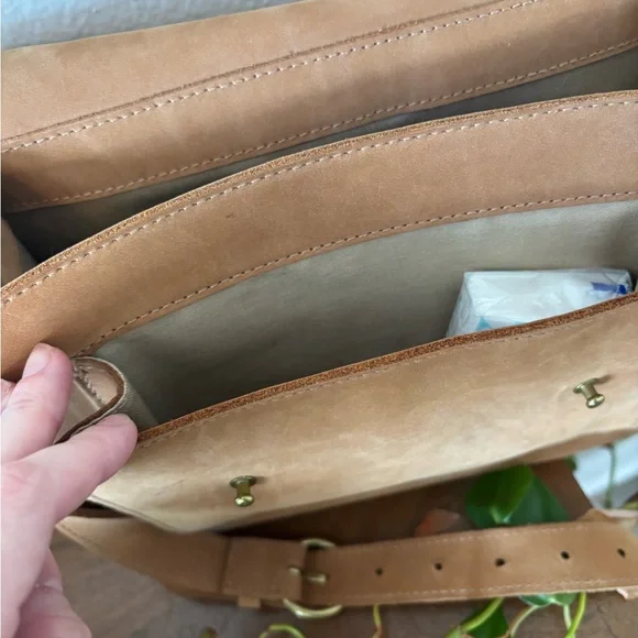 Madewell | RARE Essex vintage brown leather satchel crossbody bag - Picture 8 of 14